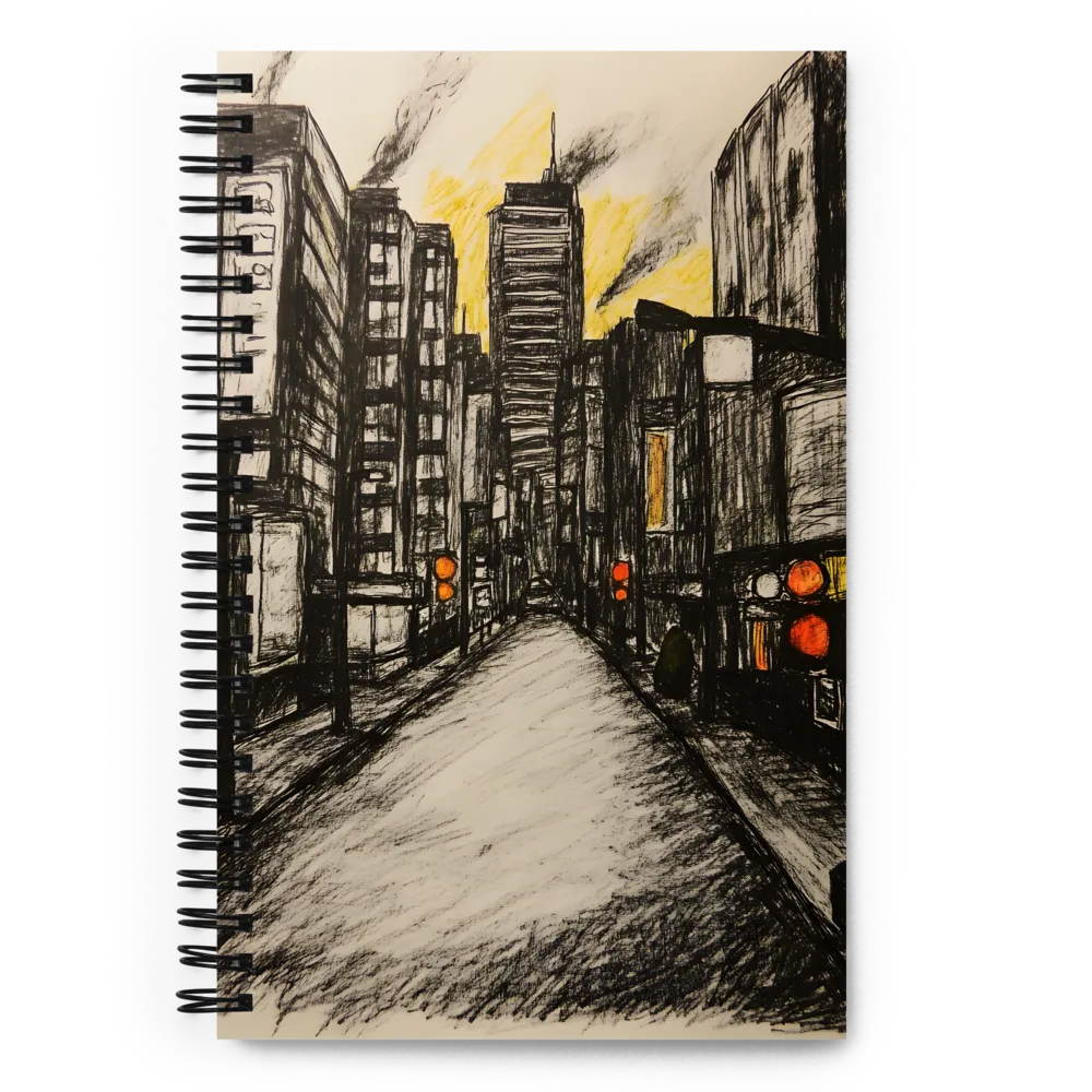 City Sunset Sketch 
 Spiral Notebook | 140 pages