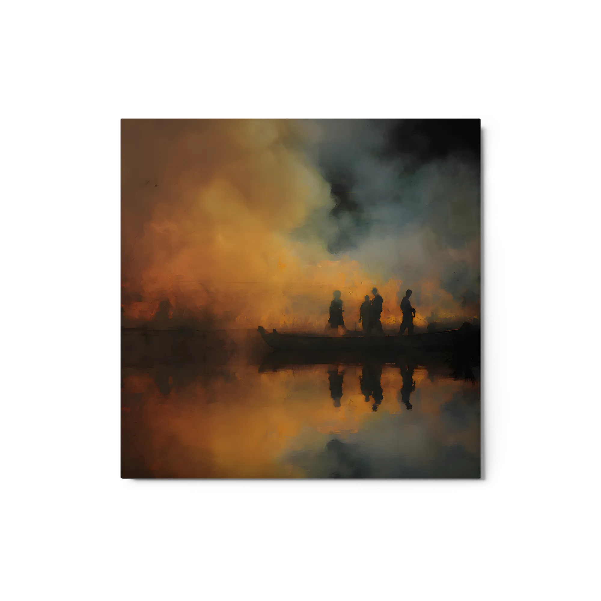 Journey Through Haze 
 Metal Print | 12″x 12″