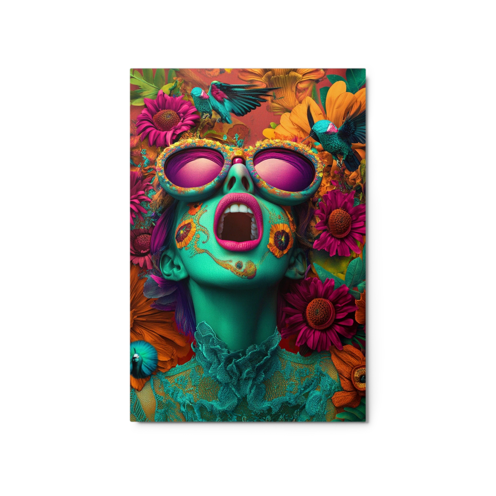 Surreal Portrait with Floral Elements