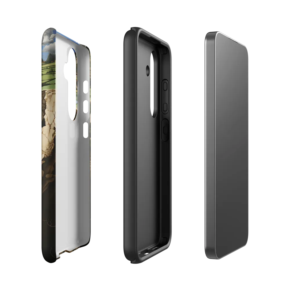 Surreal Landscape with Split Earth | Phone Case