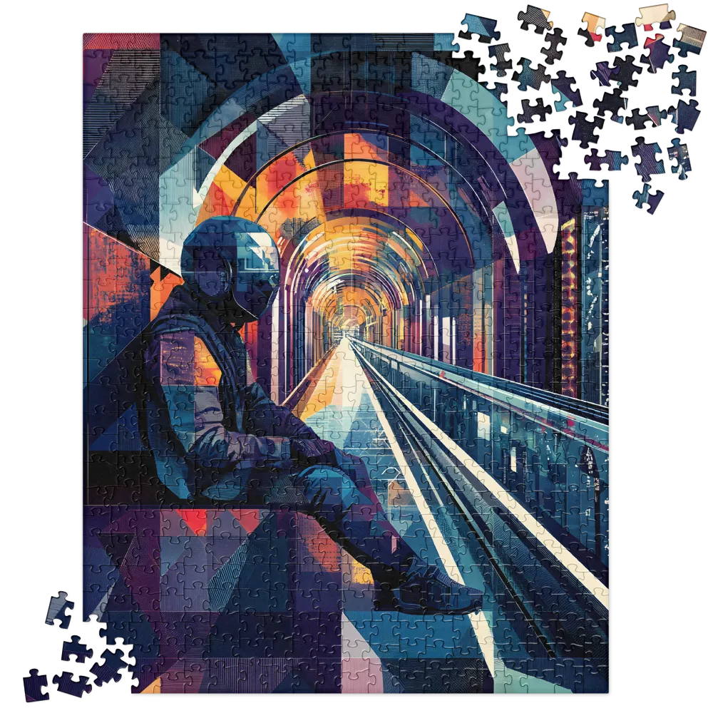 Futuristic Subway Geometry 
 Jigsaw Puzzle