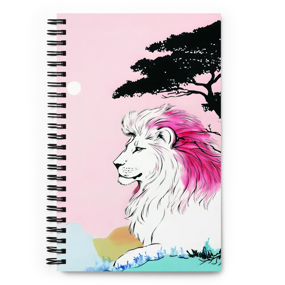 Lion's Pastel Reverie 
 Spiral Notebook | 140 pages