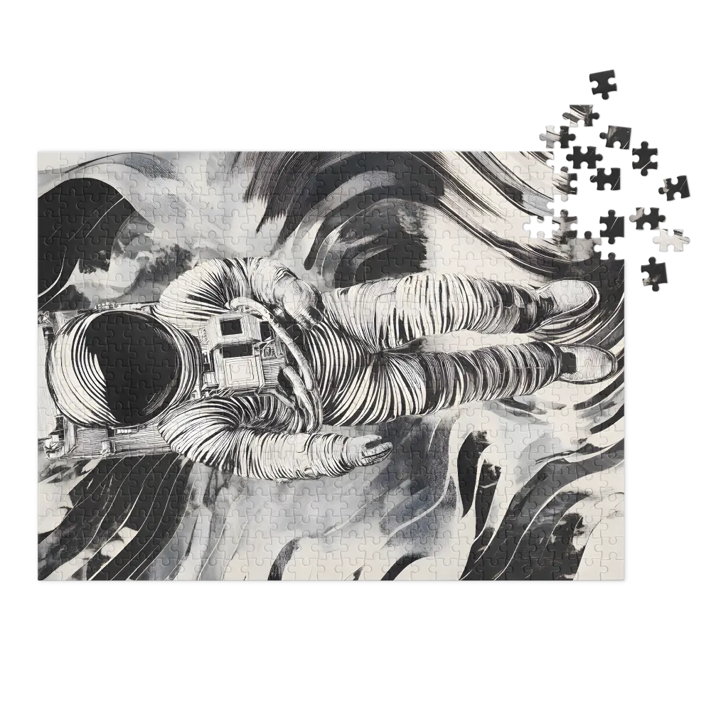 Surrealistic Astronaut Drawing