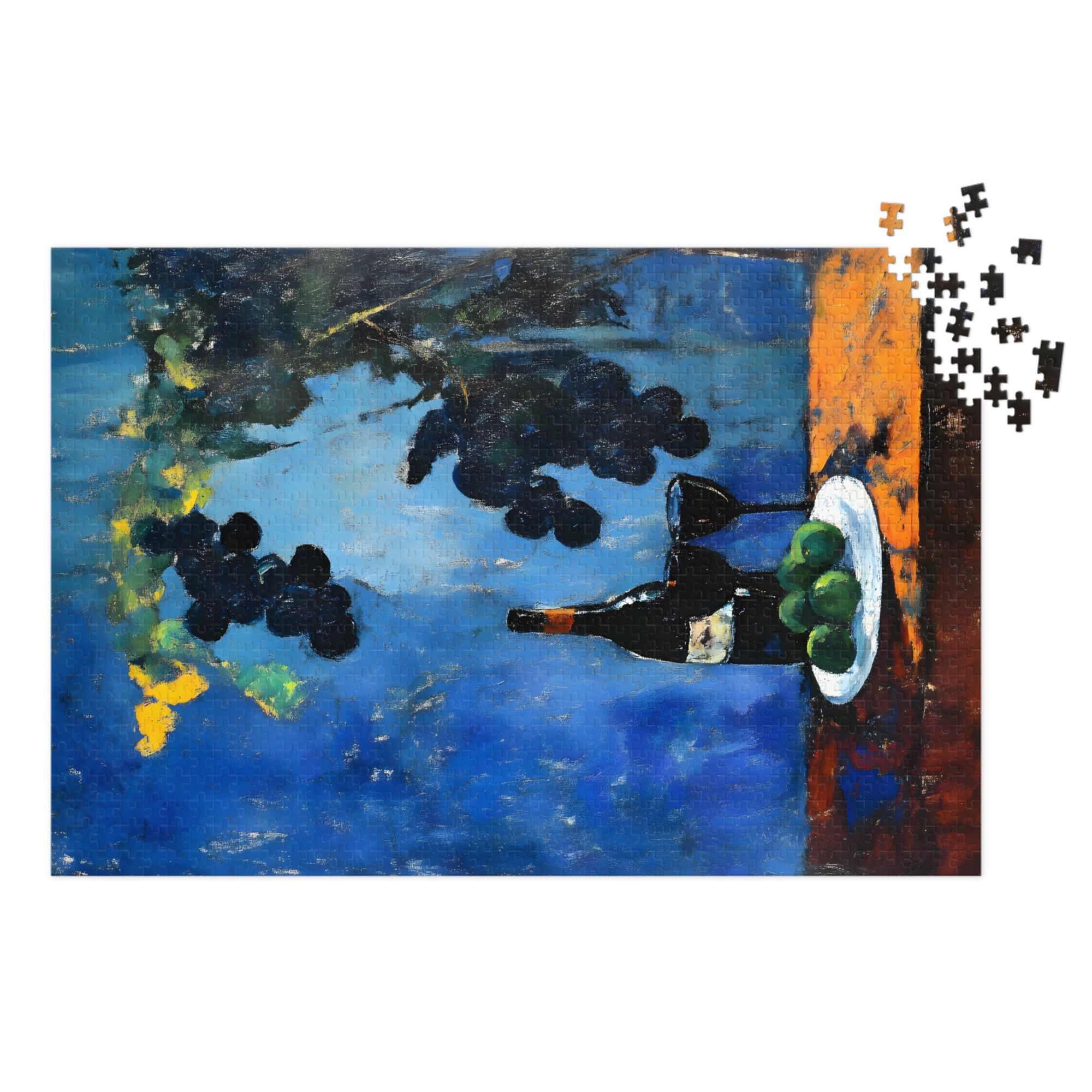Wine and Grapes Still Life