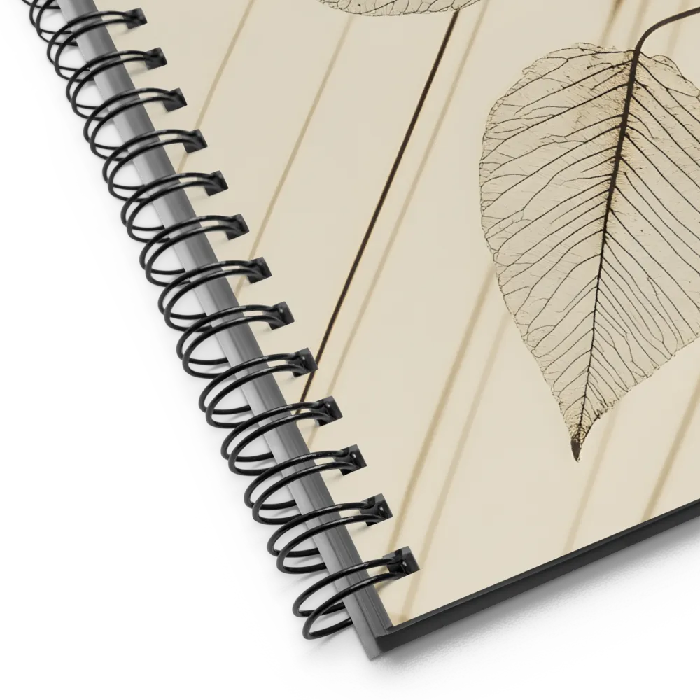 Delicate Sepia Leaves 
 Spiral Notebook | 140 pages