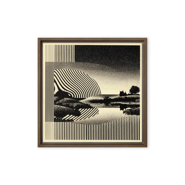 Optical River Landscape | Art Print