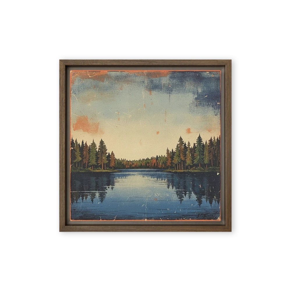 Pine Forest Lake Reflection | Art Print