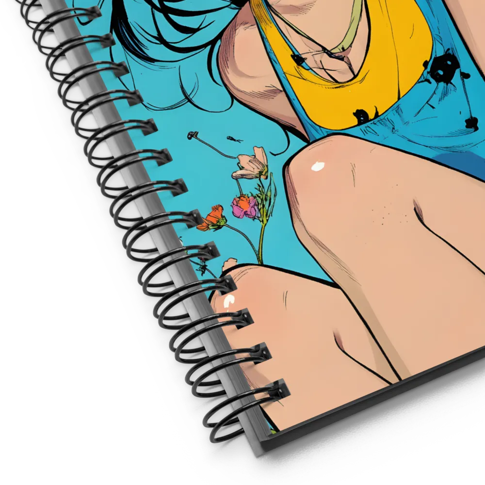 Summer Bloom Portrait 
 Spiral Notebook | 140 pages