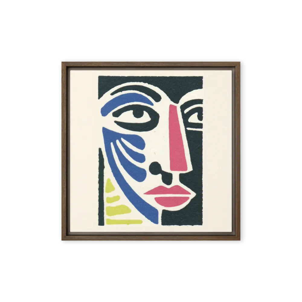 Split Persona 
 Poster with Red oak Frame | 14″x 14″