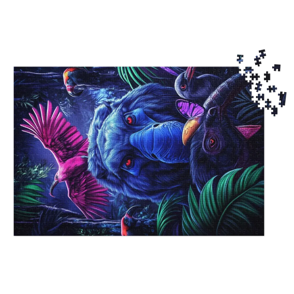 Habitantes Bioluminescentes da Selva 
 Puzzle em caixa de metal
