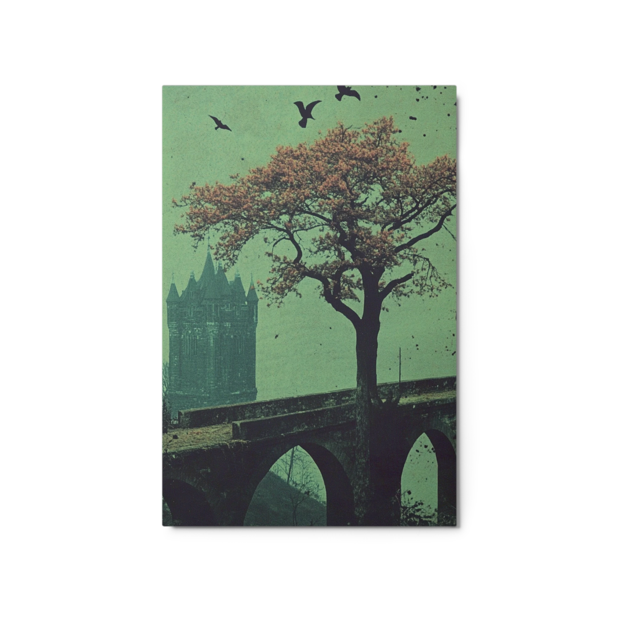Surreal Landscape with Tree and Castle