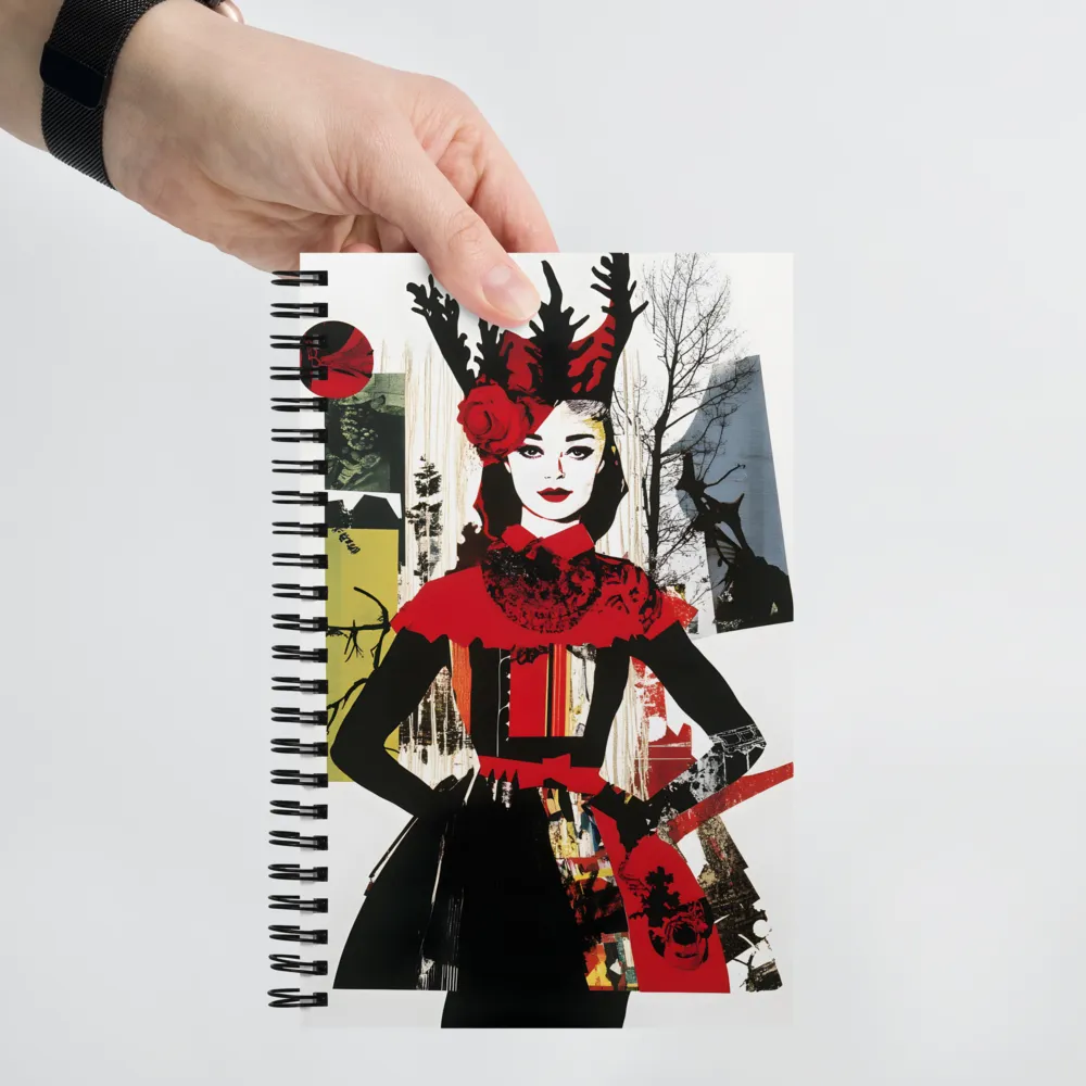 Enigmatic Fashion Collage 
 Spiral Notebook | 140 pages