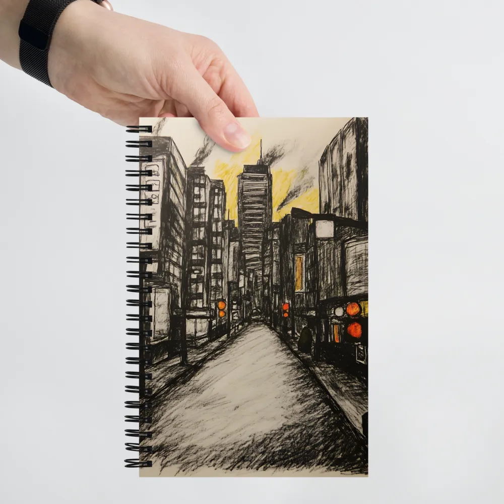 City Sunset Sketch 
 Spiral Notebook | 140 pages