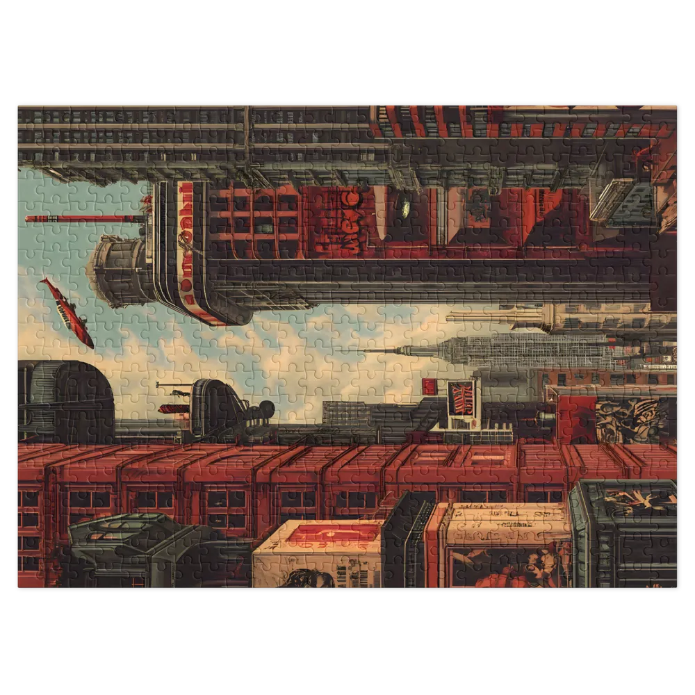 Surreal Cityscape Illustration | Jigsaw Puzzle (252/520 pieces)