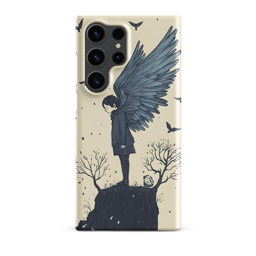 Girl with Wings and Birds Illustration | Phone Case