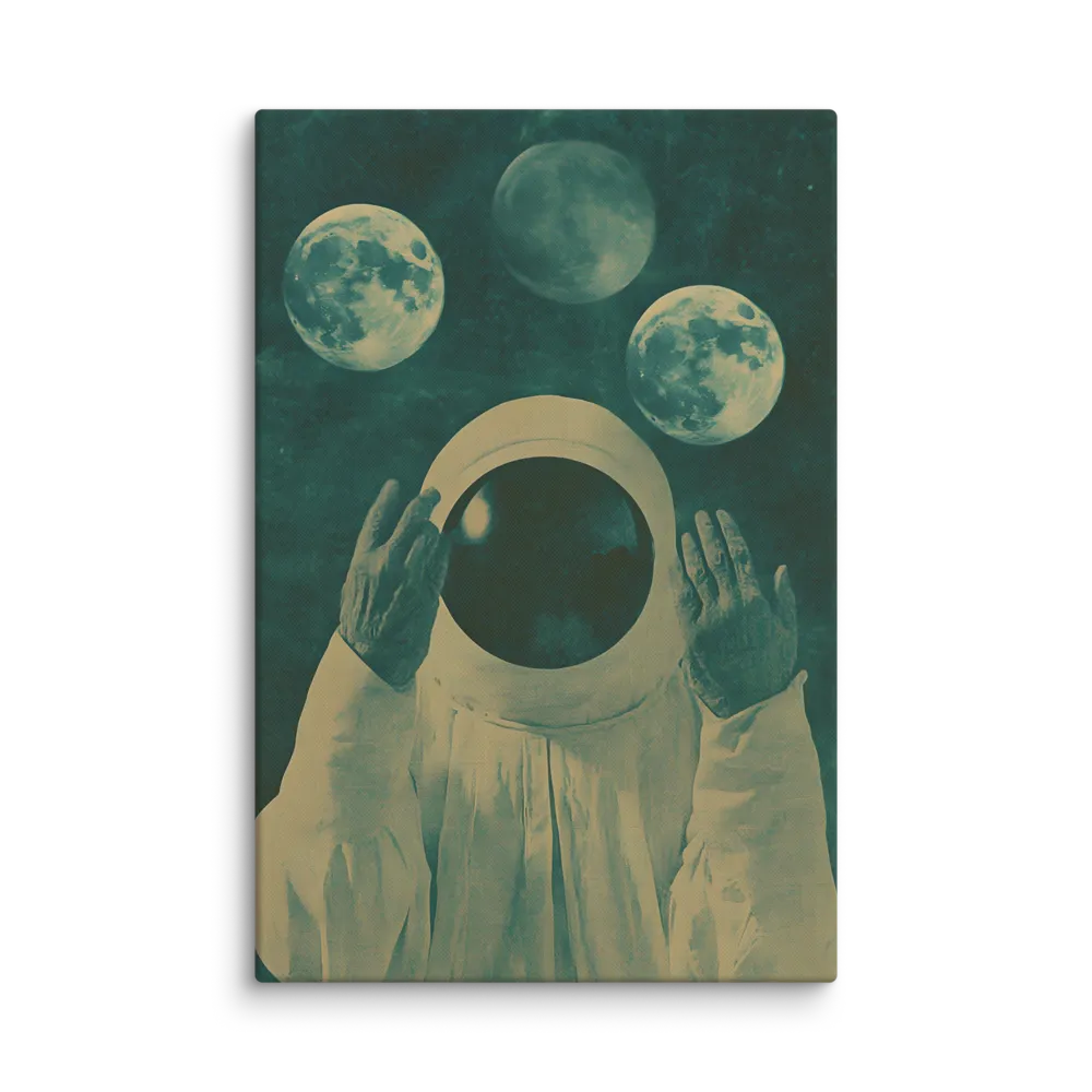 Cosmic Contemplation 
 Canvas with White Frame