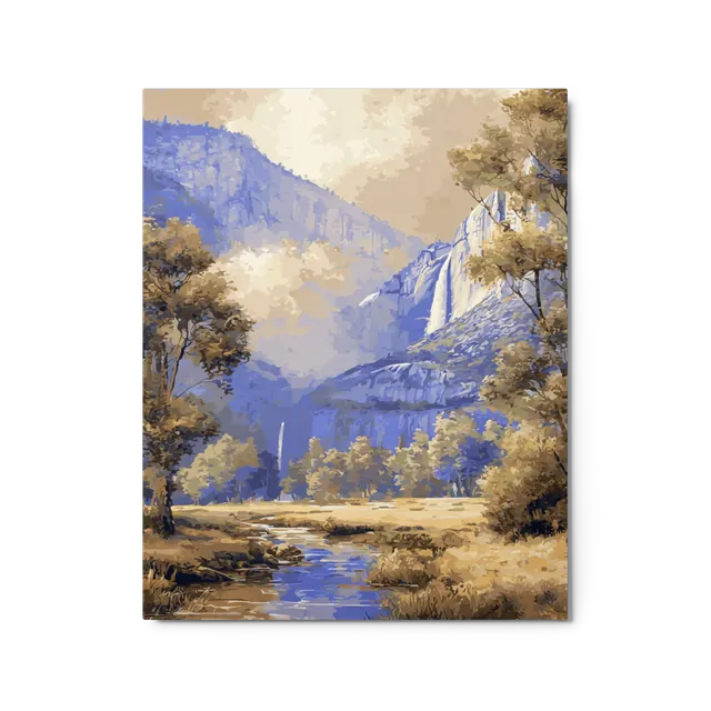 Serene Mountain Waterfall | Art Print