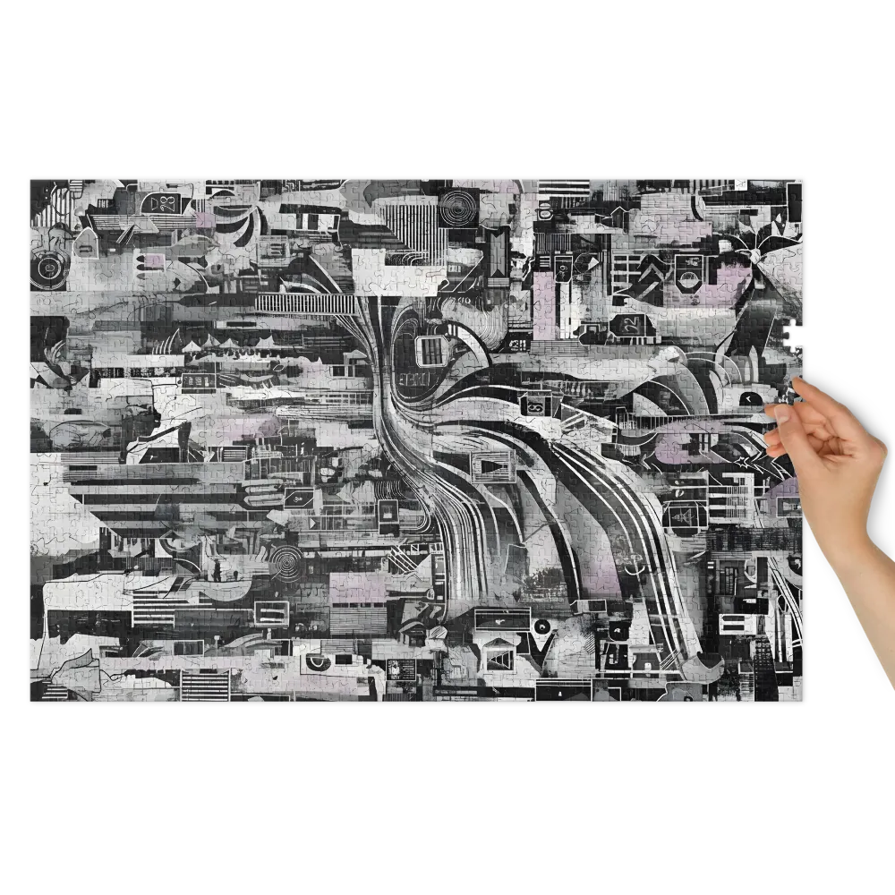 Monochrome City Collage | Jigsaw Puzzles