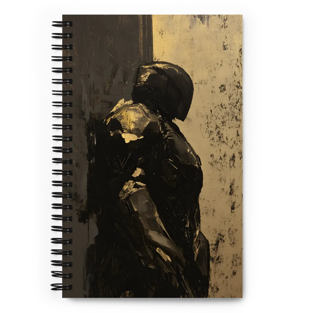 Solitary Gold Figure 
 Spiral Notebook | 140 pages