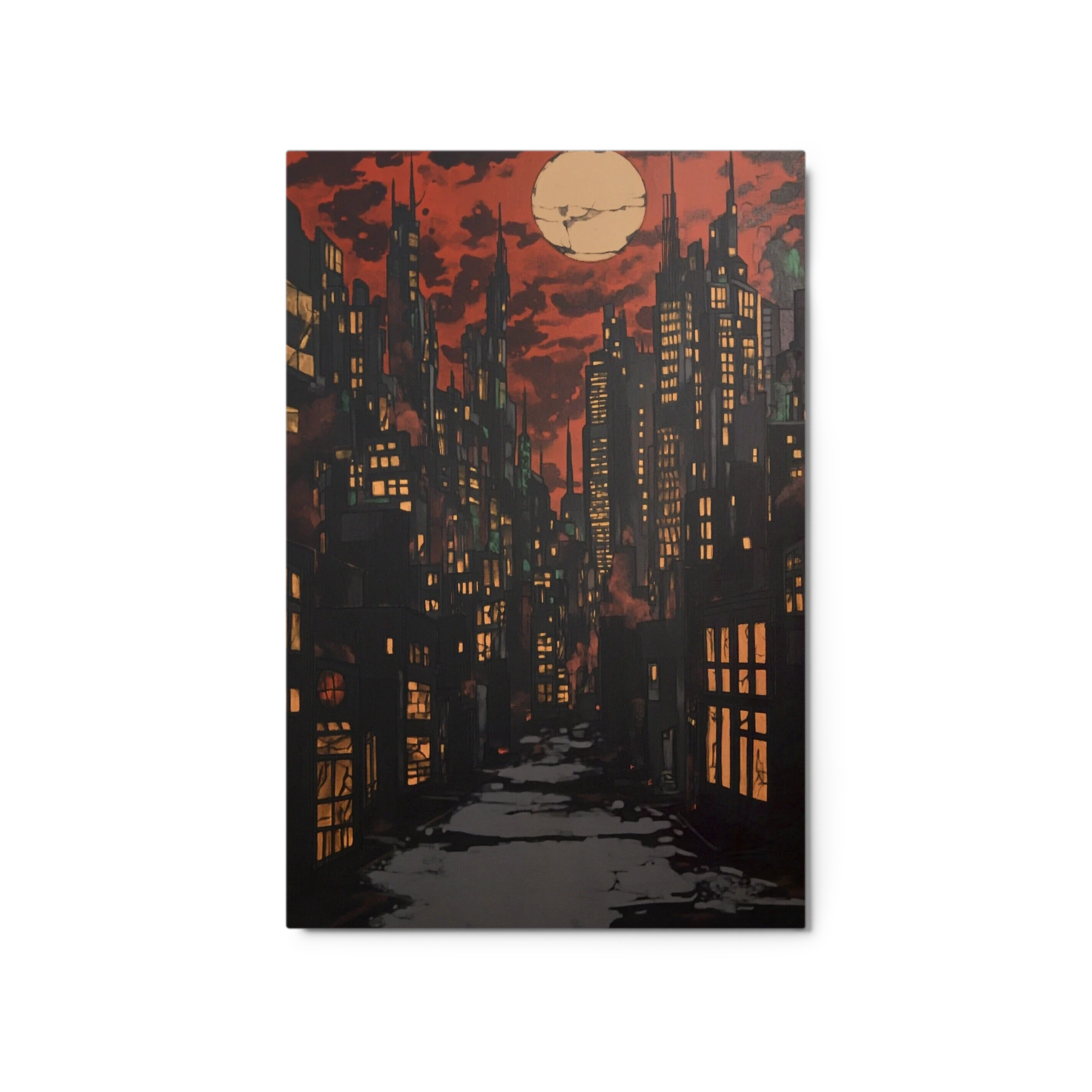 Expressionist Night Cityscape