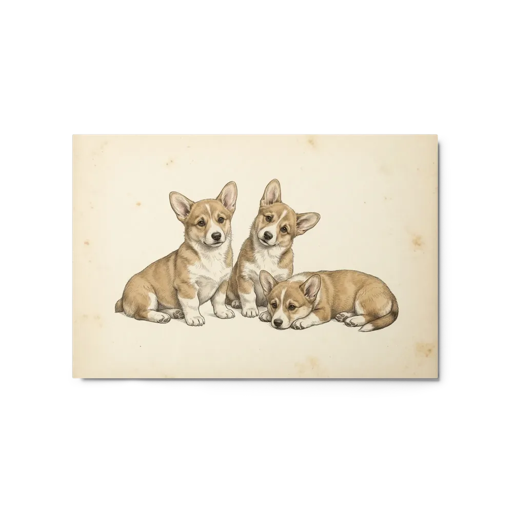 Three Corgi Puppies | Art Print