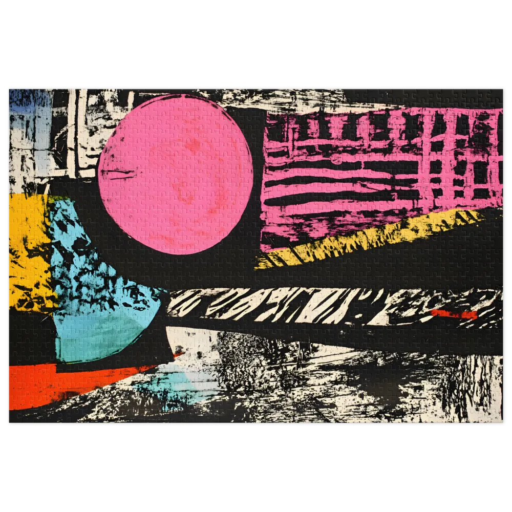 Dynamic Abstract Composition 
 Jigsaw Puzzle in Tin Box