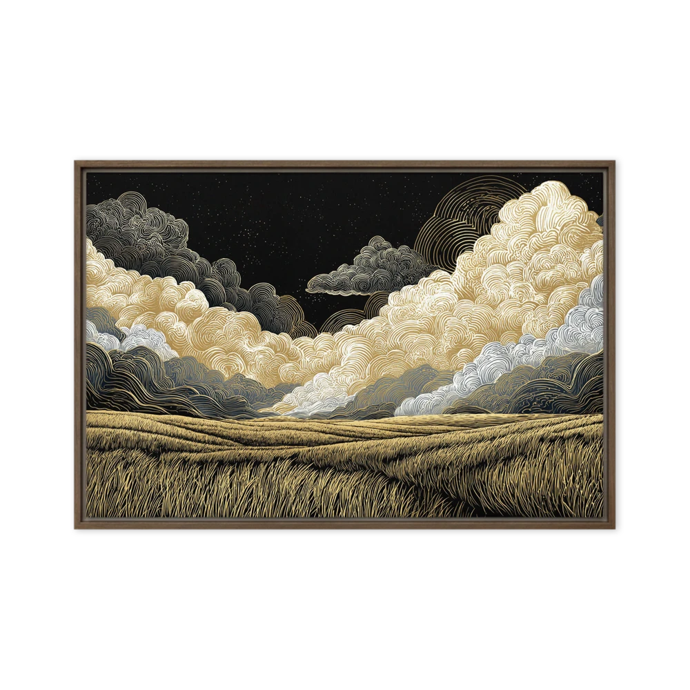 Gilded Clouds Over Fields | Art Print