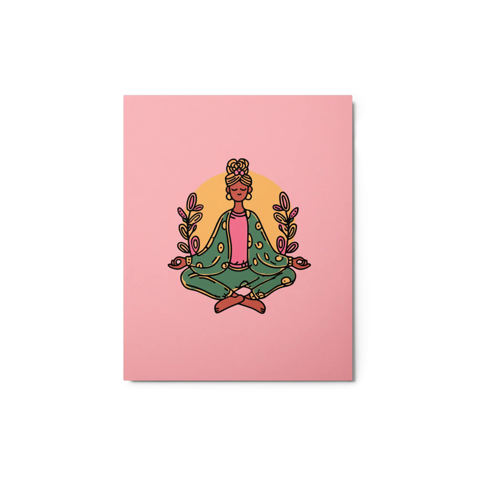 Serenity in Lotus 
 Poster with Black Frame | 16″x 20″