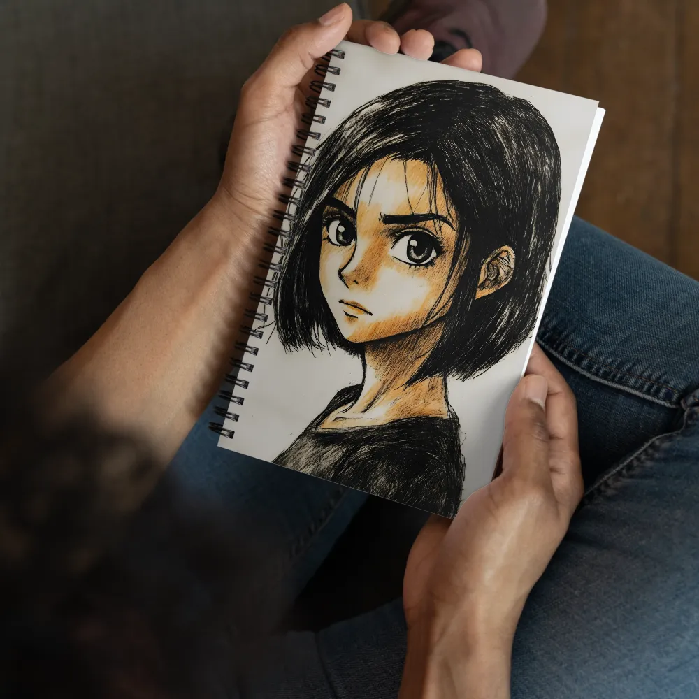 Pensive Anime Character 
 Spiral Notebook | 140 pages