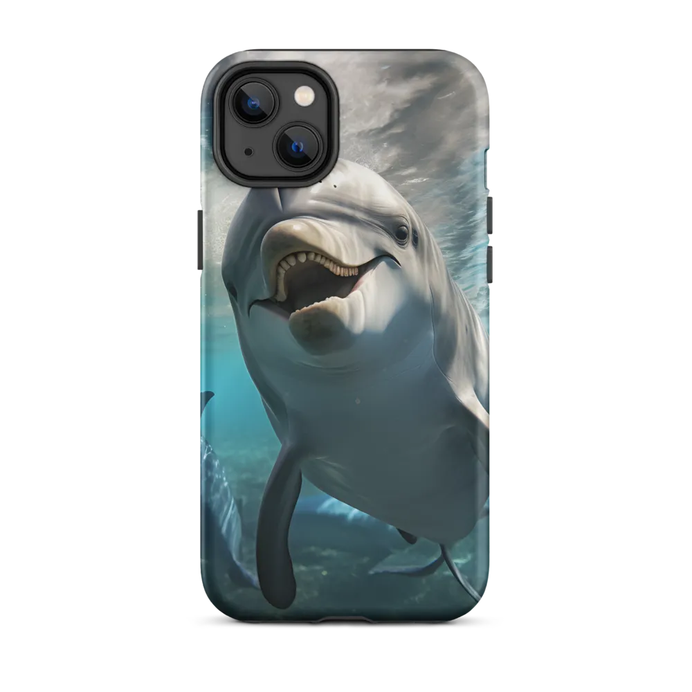 Playful Dolphin Underwater | Phone Case