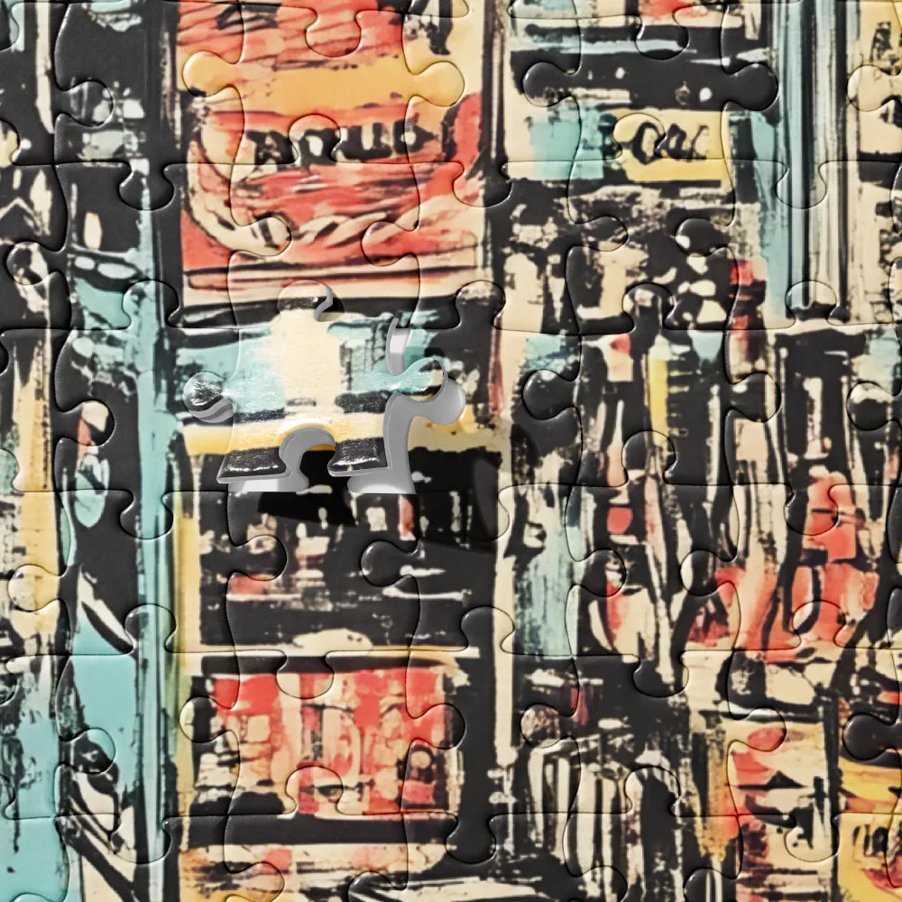 Retro Storefront Scene 
 Jigsaw Puzzle