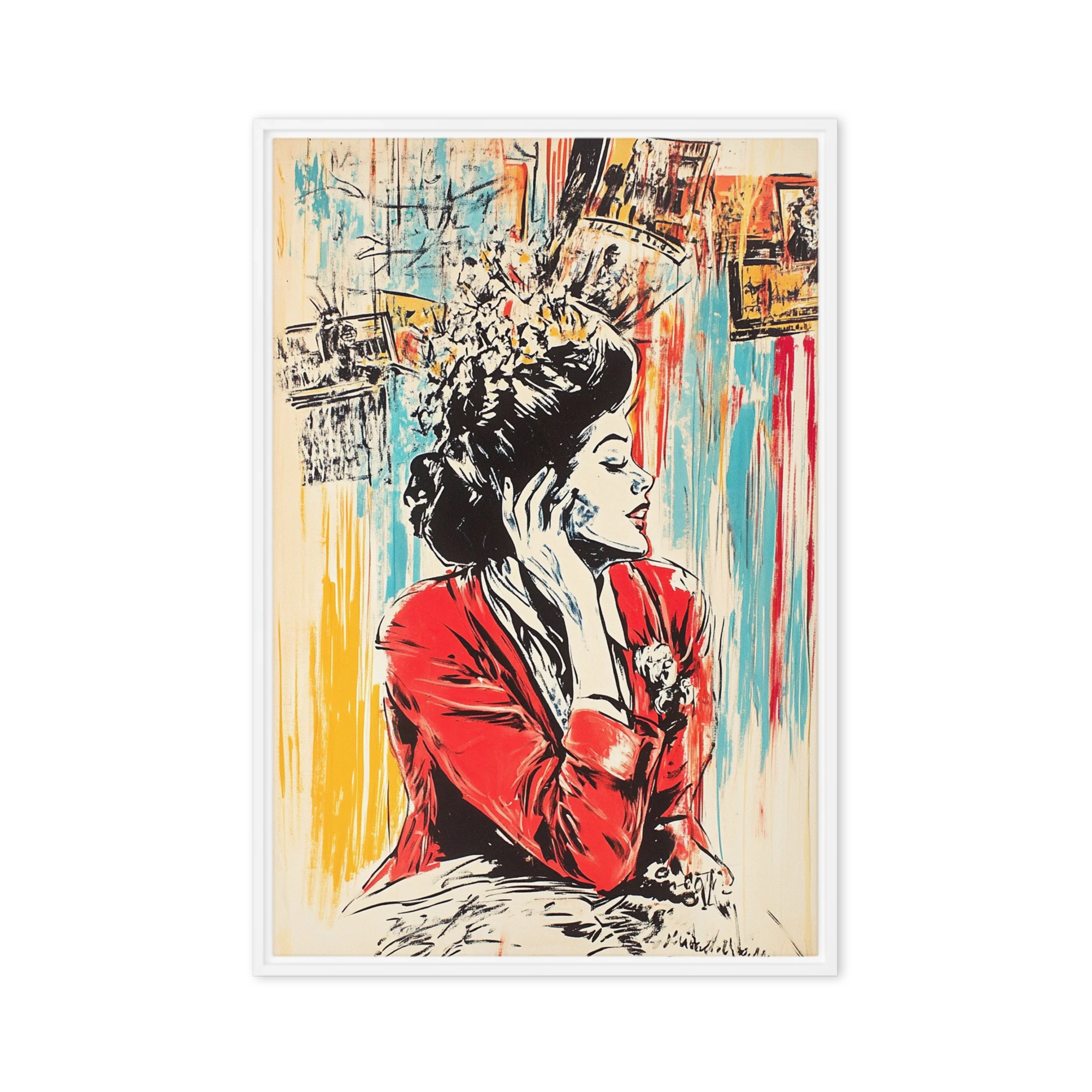 Melancholy Pop Art Portrait | Art Print