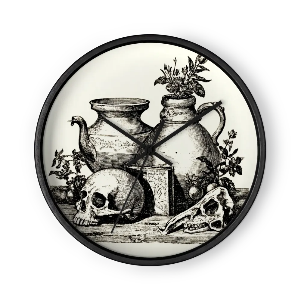 Vanitas Still Life with Skulls | Wall Clock