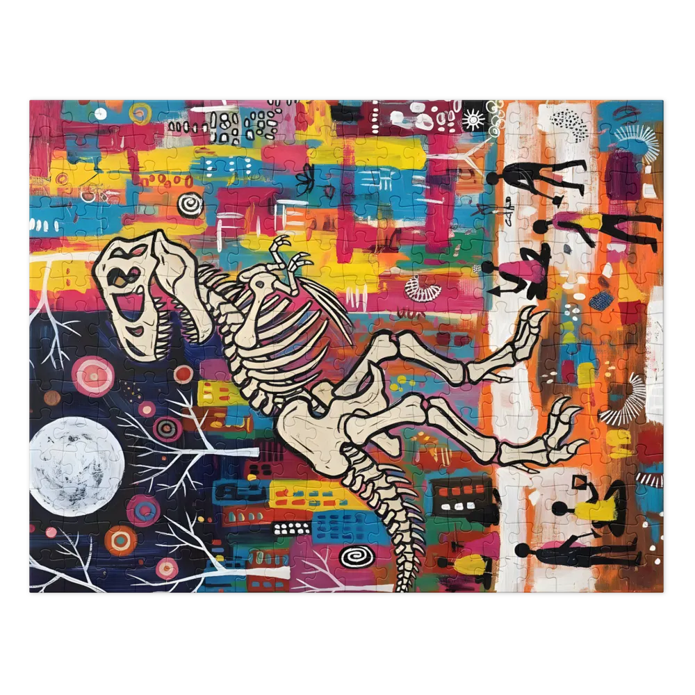 Moonlit Dinosaur Skeleton | Jigsaw Puzzles
