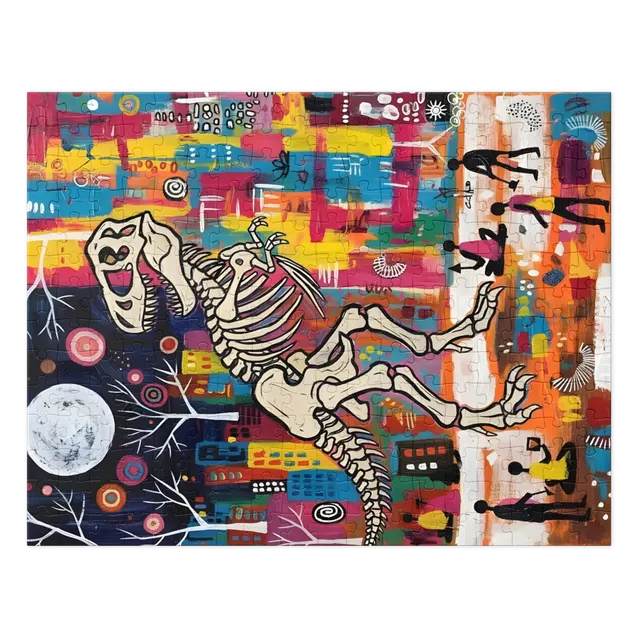 Moonlit Dinosaur Skeleton | Jigsaw Puzzles