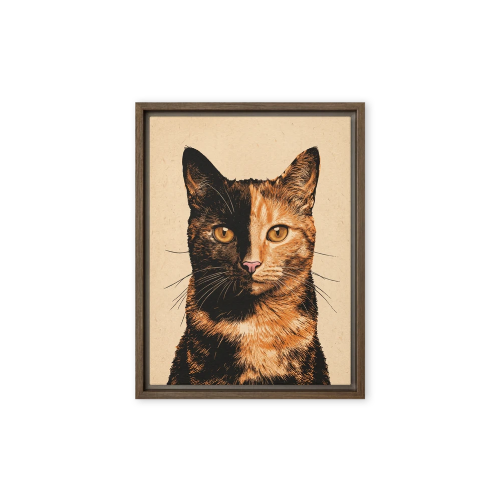 Pet Portrait — Crimson Blockprint