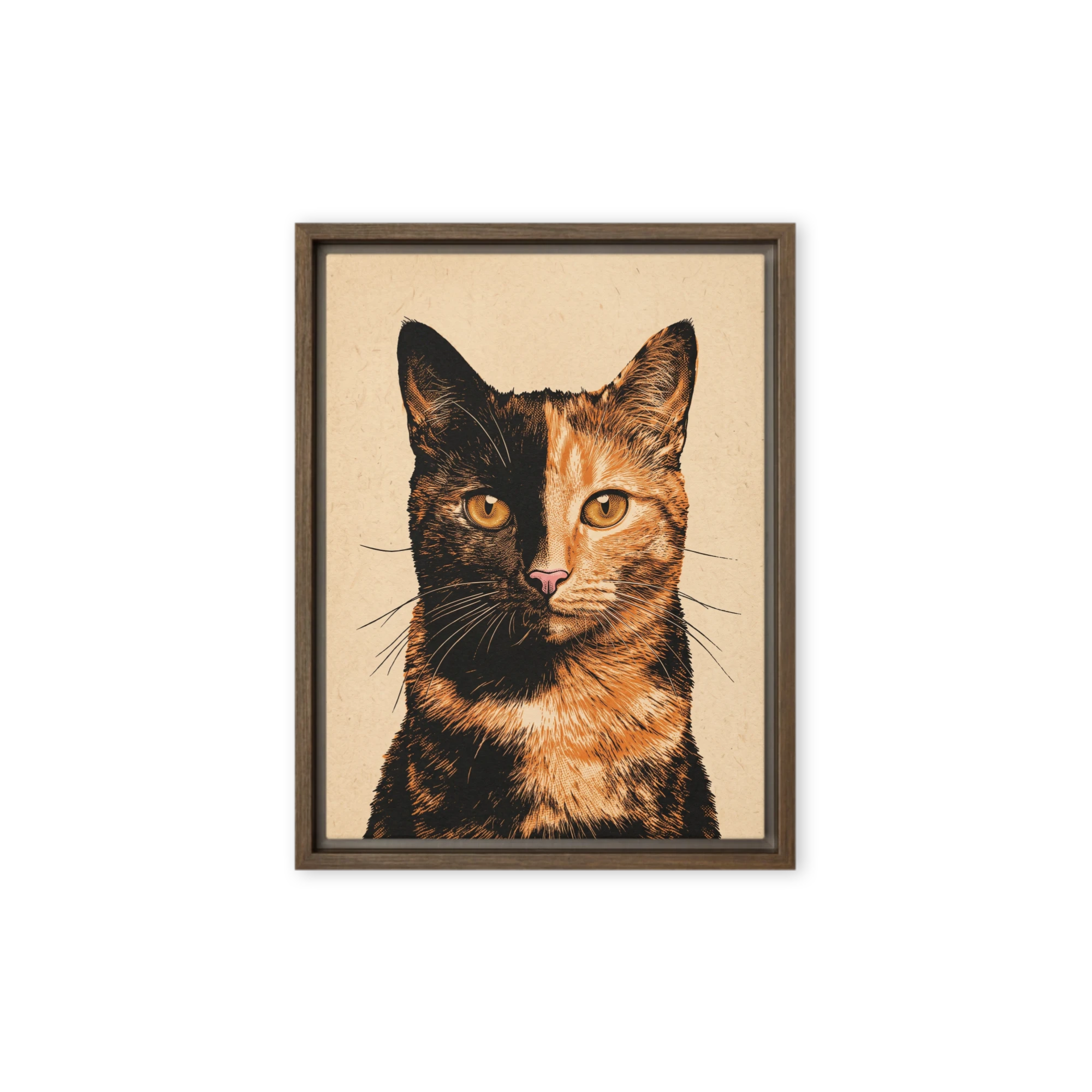 Pet Portrait — Crimson Blockprint