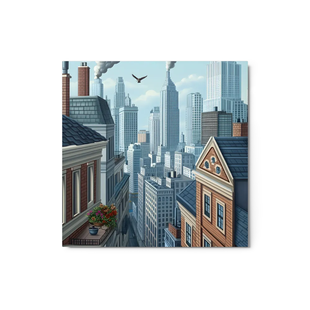 Urban Sprawl with Chimneys 
 Canvas | 24″x 24″