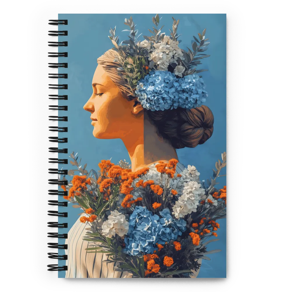 Serene Bloom Portrait 
 Spiral Notebook | 140 pages