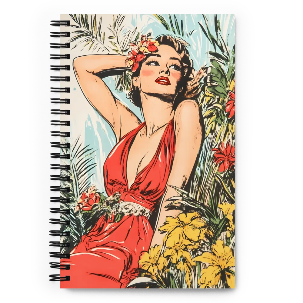 Tropical Pin-up Dream 
 Spiral Notebook | 140 pages