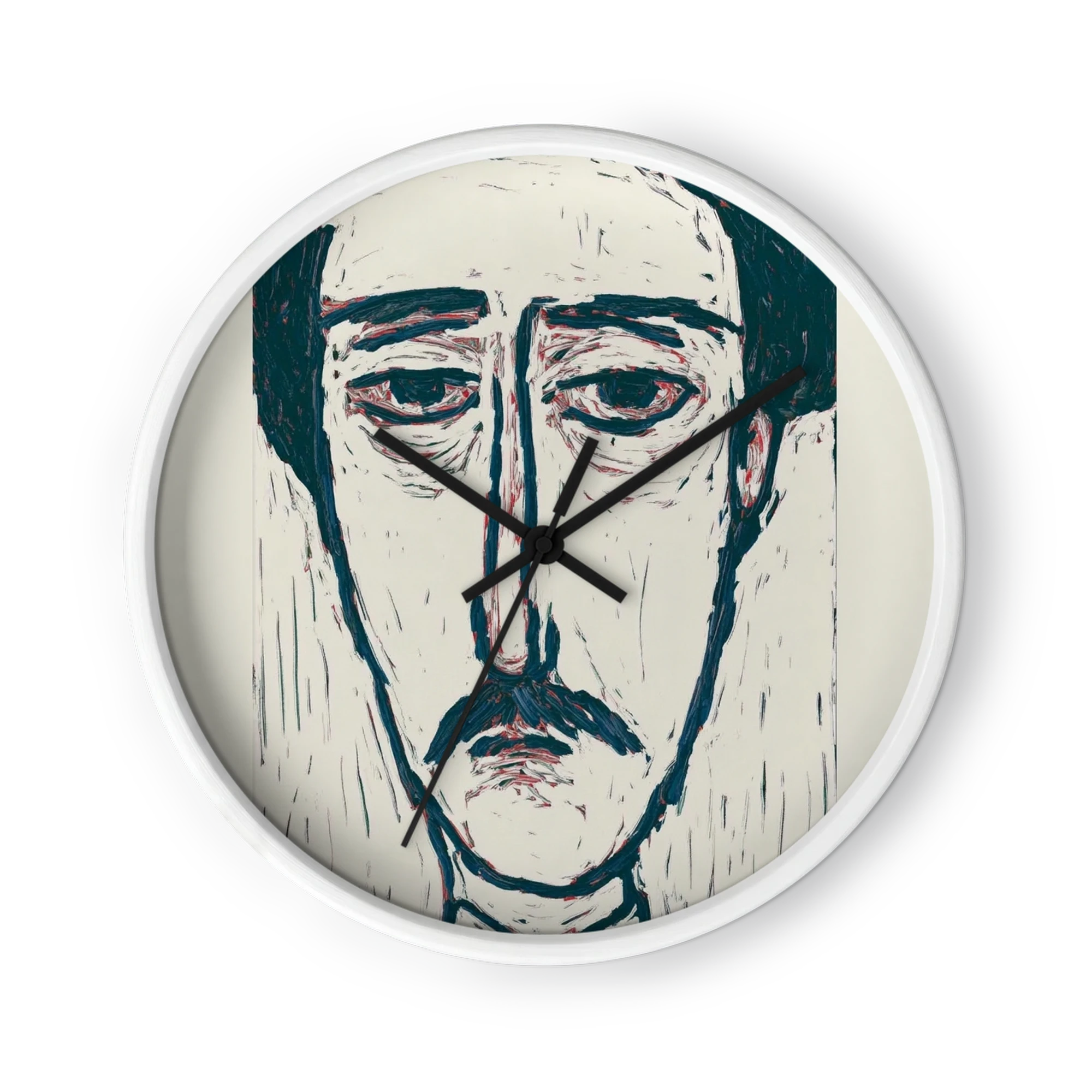 Somber Linocut Male Portrait