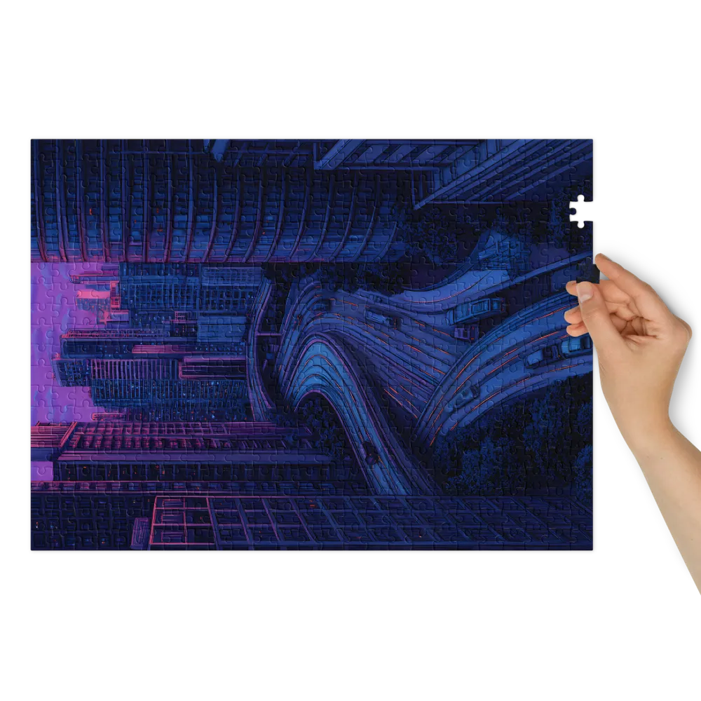 Urban Cityscape at Twilight | Jigsaw Puzzle (252/520 pieces)