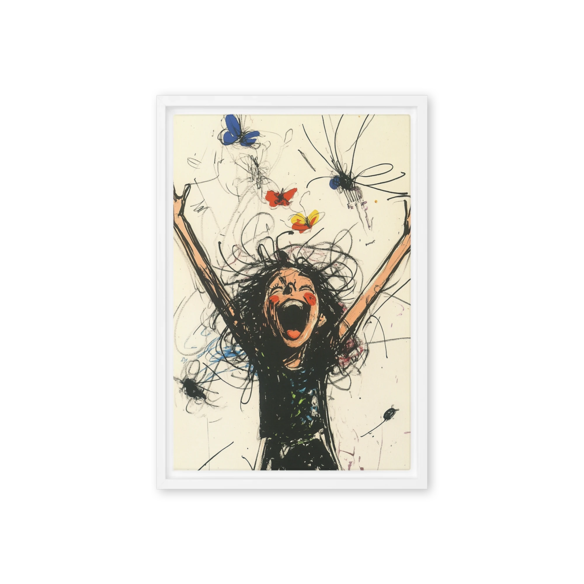 Exuberant Scream with Butterflies | Art Print