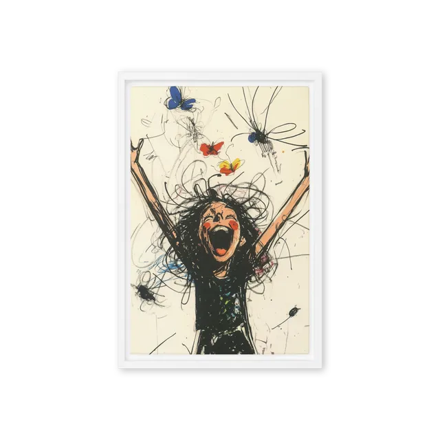 Exuberant Scream with Butterflies | Art Print