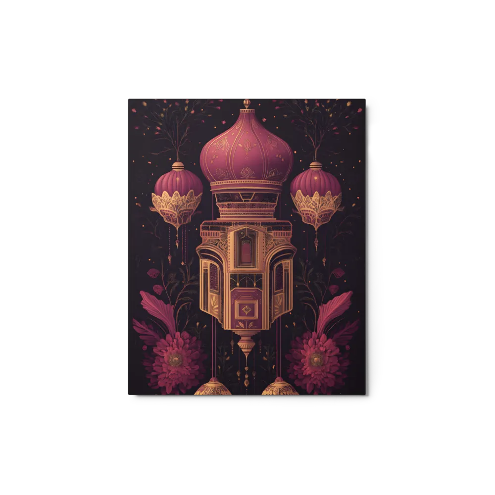 Golden Mughal Dome 
 Poster with White Frame | 12″x 16″