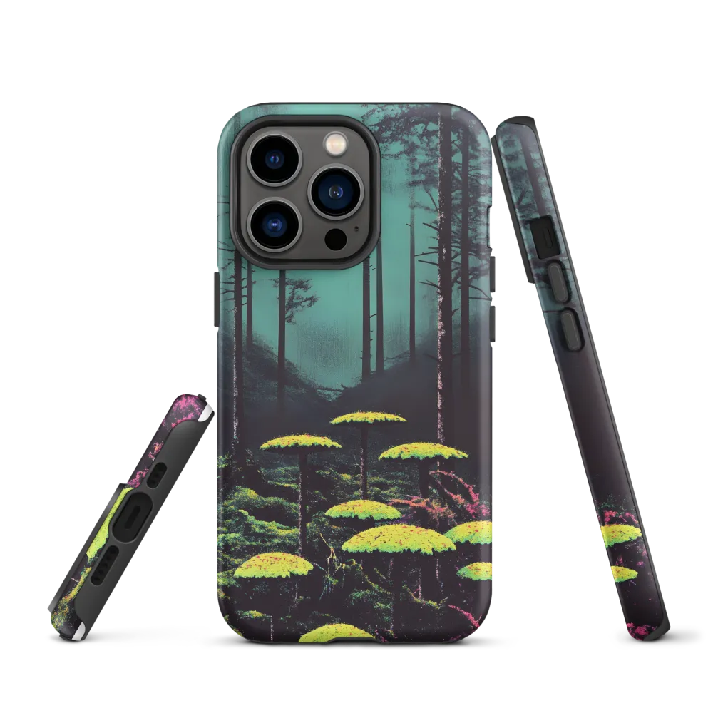 Surreal Forest with Vibrant Mushrooms | Phone Case