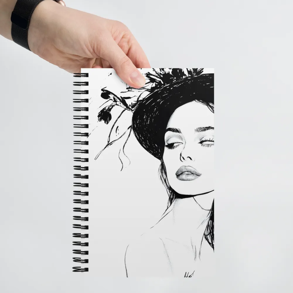 Elegant Gaze in Noir 
 Spiral Notebook | 140 pages