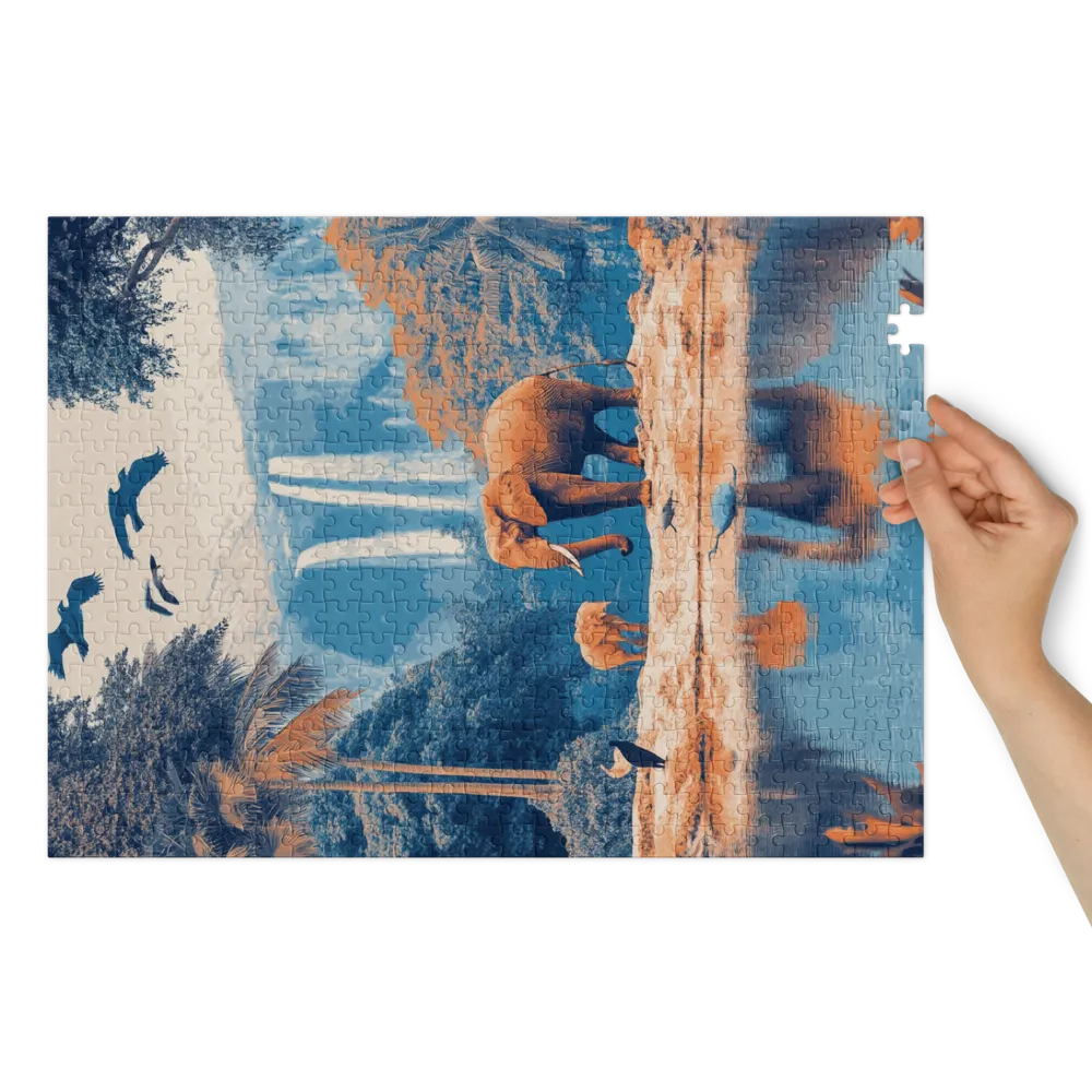 Dream Oasis 
 Jigsaw Puzzle in Tin Box