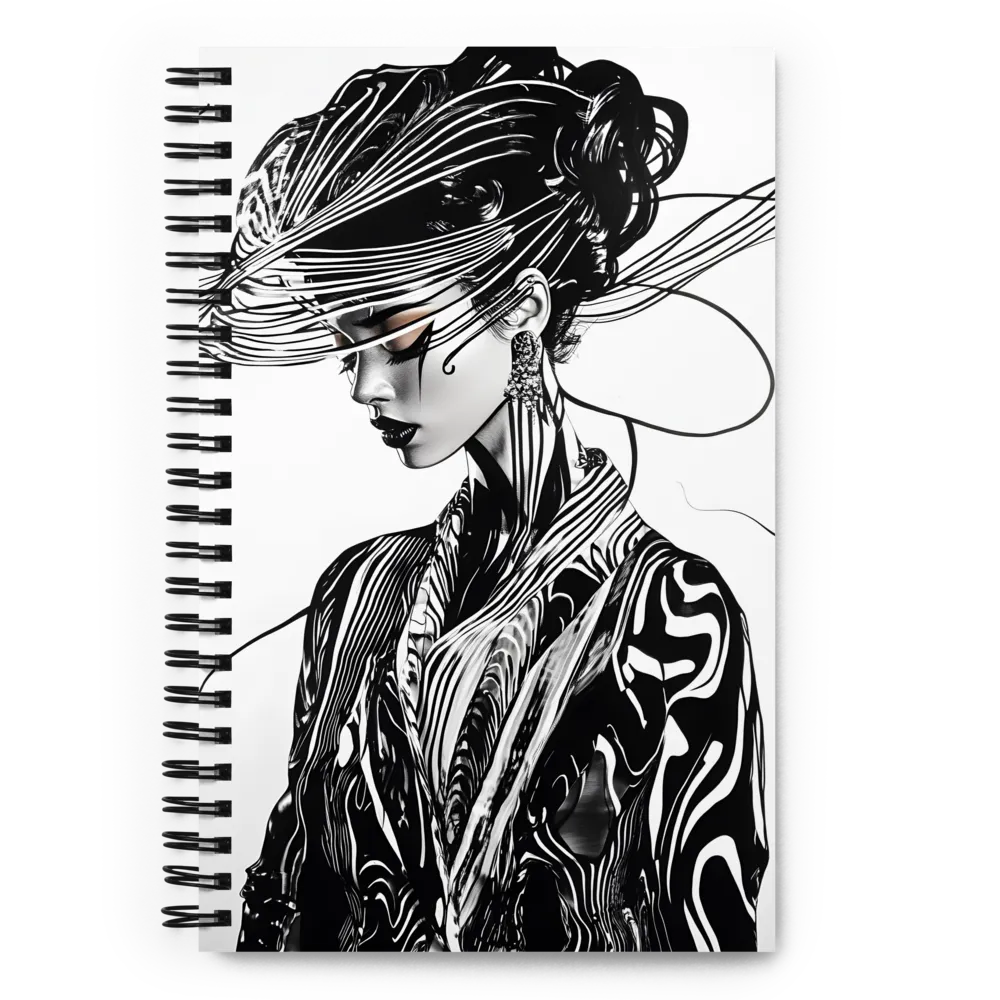 Optical Illusion Fashion 
 Spiral Notebook | 140 pages