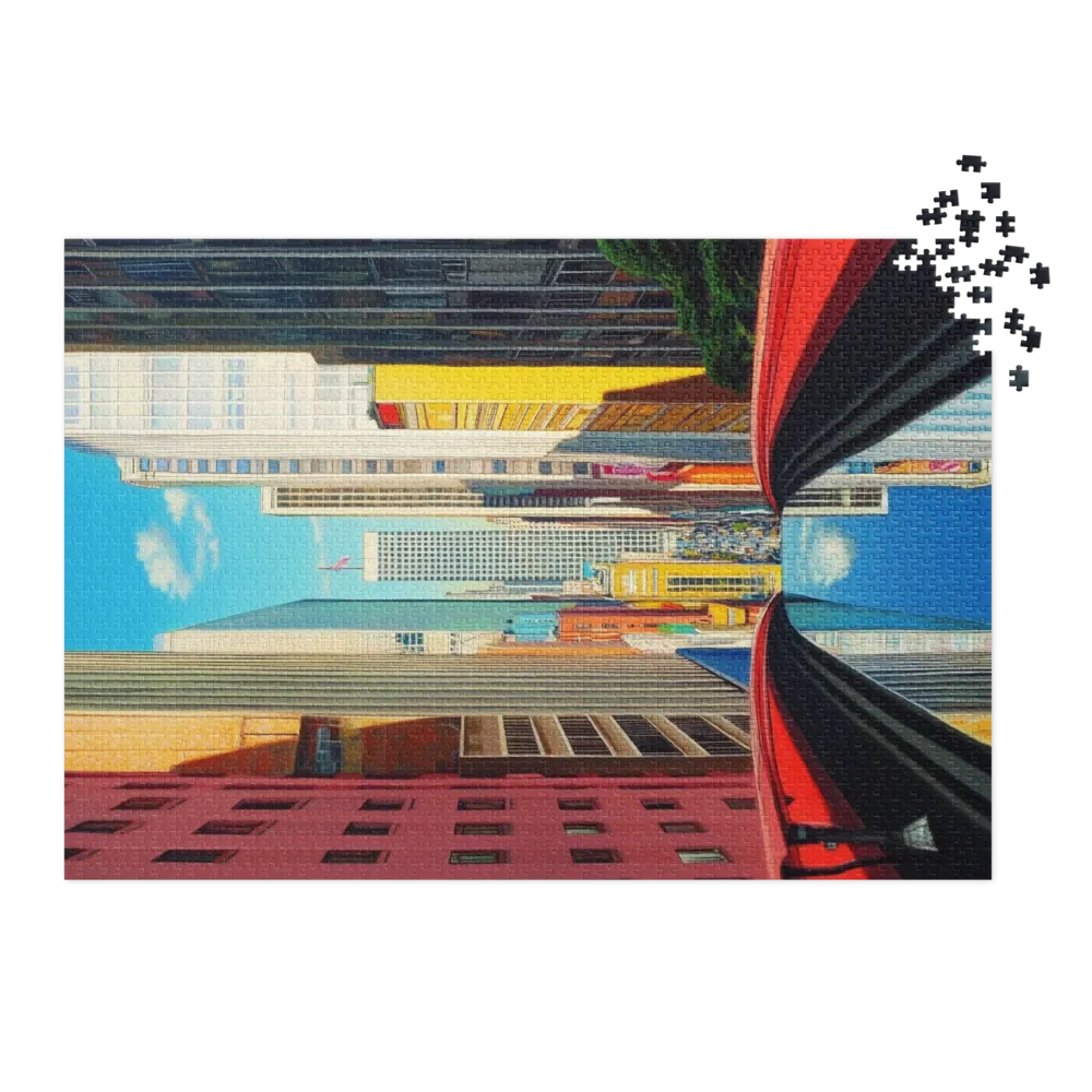 Reflexão Urbana Vibrante 
 Puzzle em caixa de metal